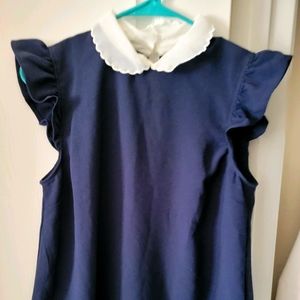 Collared blue blouse